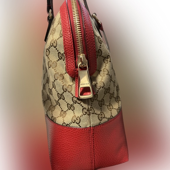 RARE Red Gucci Logo Monogram tote bag - Picture 8 of 10